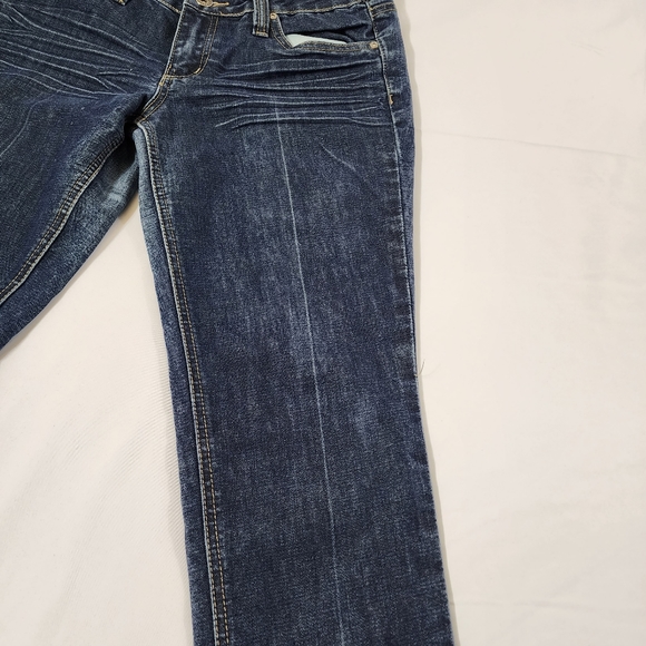 Dollhouse jeans size 9 blue denim waist 32 skinny - Picture 3 of 16